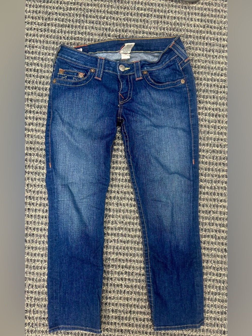 True Religion Lizzey Straight Leg Jeans Size 28 Made in USA